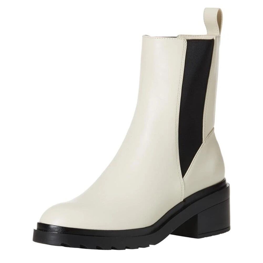Women's Chunky Sole Chelsea Boot by Amazon Essentials in Ecru White BRAND NEW - Picture 7 of 7